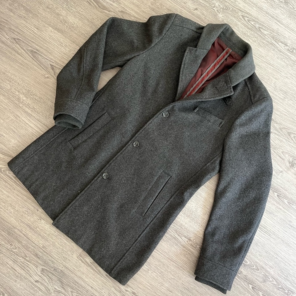 Haight & Ashbury Stylish Gray Wool Coat